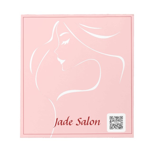 Plantilla de Bloc de Notas Salón de Belleza (Frente)