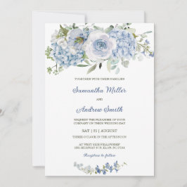 Plantilla de Boda Azul Polvoriento Elegante