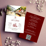 Plantilla de boda de destino indio Rishikesh<br><div class="desc">Rishikesh Indio de destino acuarela acuarela boda indio editable plantilla invitación descarga digital instantánea, acuarela moderna Rishikesh río con templos en el paisaje de Ganges con pareja de novias Ganesha e hindú, fusión de lo moderno y tradicional, todo en una invitación con detalles del boda y RSVP en la parte...</div>