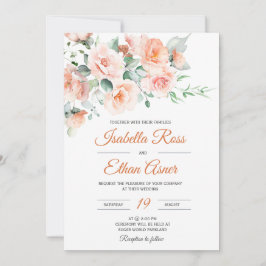 Plantilla de Boda de Durazno Ligero Moderno