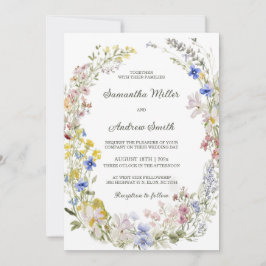 Plantilla de Boda de Flores Silvestres Rústicas