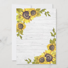Plantilla de Boda de girasol en blanco