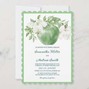 Plantilla de boda de manzana verde imprimible