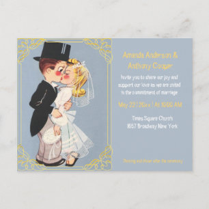 Plantilla de boda de personalizados graciosos y há