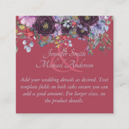 Plantilla de Boda floral rosa de marrón de presupu