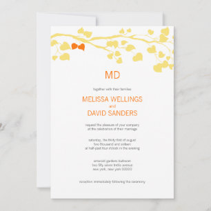 Plantilla De Boda Rústica Amarilla Y Naranja