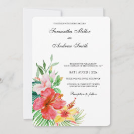 Plantilla de Boda Tropical Floral Elegante