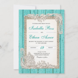 Plantilla de Boda Vintage Turquesa