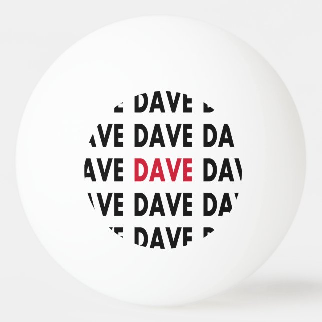 Plantilla de bolas de Ping Pong de Dave (Anverso)