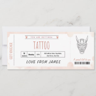 Plantilla de Boleto de Cupón de Tatuaje Sorpresa E