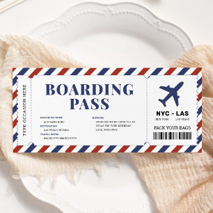 Plantilla de boleto de regalo para el avión de emb