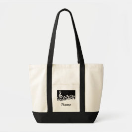 Plantilla de bolsa de música tote