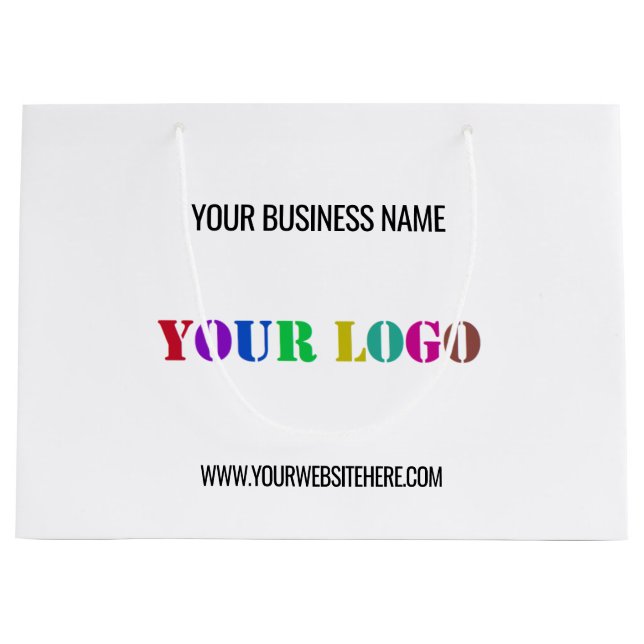 Plantilla de bolsa de regalo promocional de texto  (Anverso)