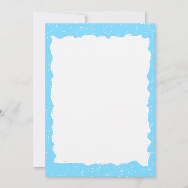 Plantilla de borde de Personalizado de papel azul  (Anverso)
