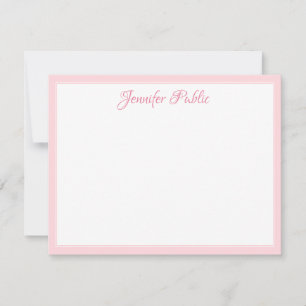 Plantilla de borde rosa blanco manuscrito manuscri