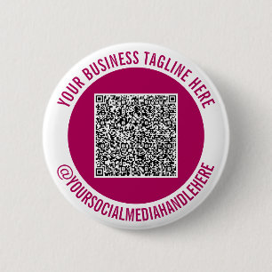 Plantilla de botón de botón Diseño de código QR pa