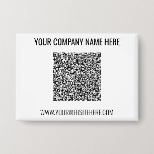 Plantilla de botón de código QR y texto personaliz