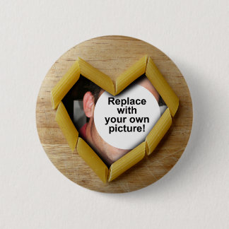 Plantilla de botón de foto del corazón de Penne