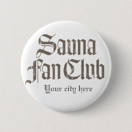 Plantilla de botón gris del Sauna Fan Club