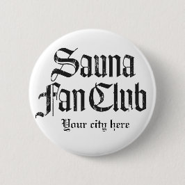 Plantilla de botón negro del club de fans de sauna