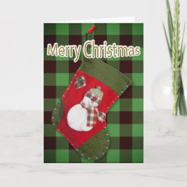 Plantilla de calcetín de Navidad de hombre de niev