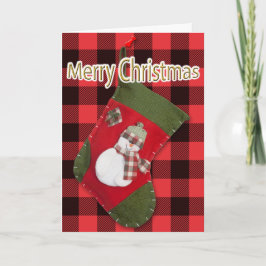 Plantilla de calcetín de Navidad de hombre de niev