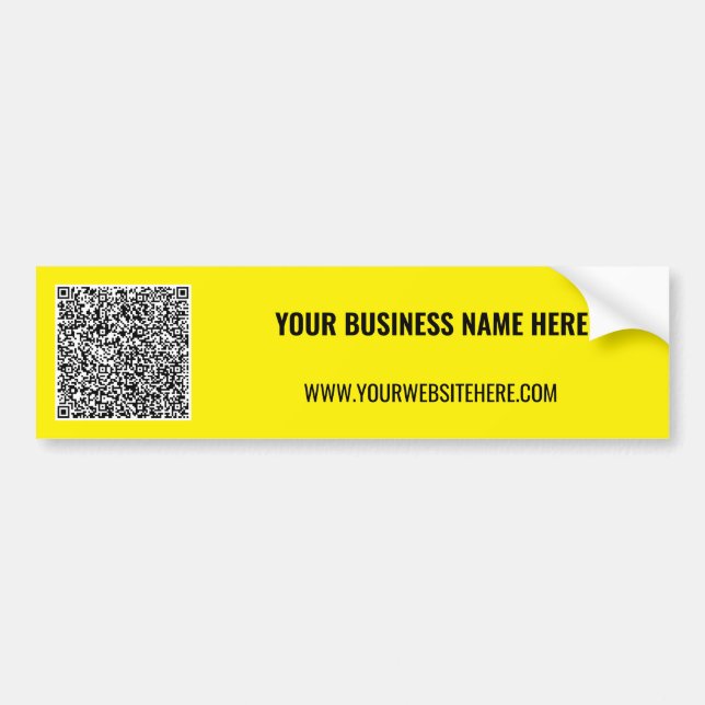 Plantilla de Calcomanía Comercial de Código QR Per (Frente)