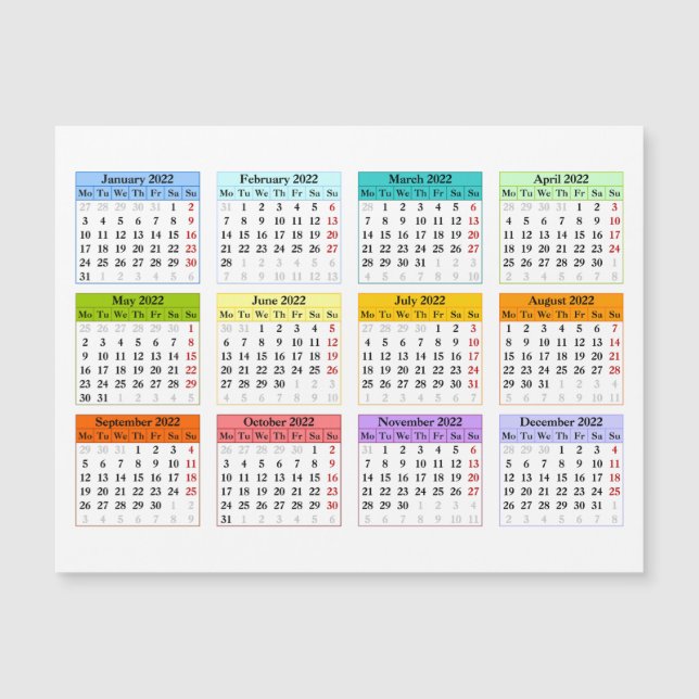 plantilla de calendario 2022 (Anverso)