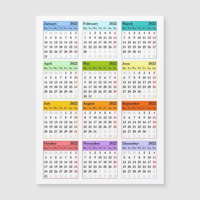 plantilla de calendario 2022 (Anverso)