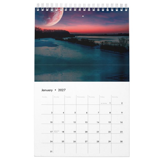 Plantilla de calendario de Personalizado imprimibl (Jan 2027)