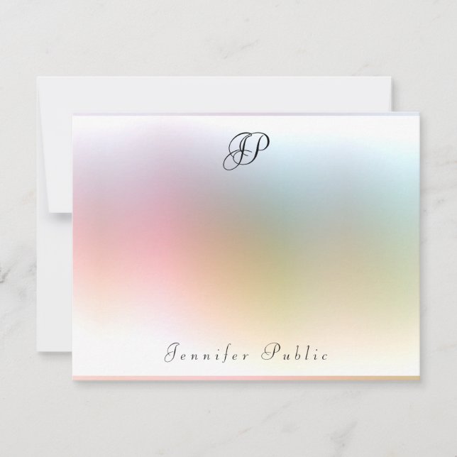 Plantilla de caligrafía monograma colorido elegant (Anverso)