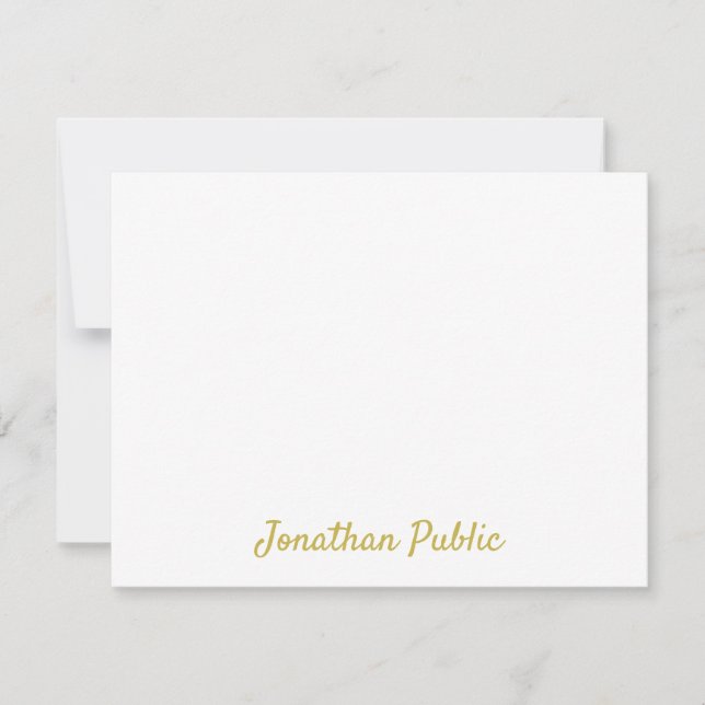 Plantilla de caligrafía Personalizado guión dorado (Anverso)