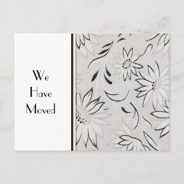 Plantilla de cambio de dirección elegante en blanc (Anverso)