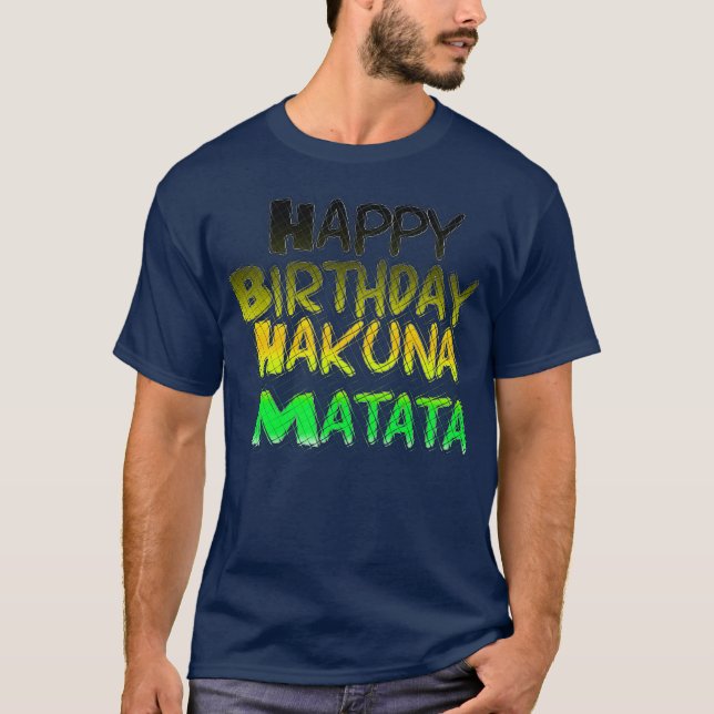 Plantilla de camiseta básica de Cute Happy Birthda (Anverso)