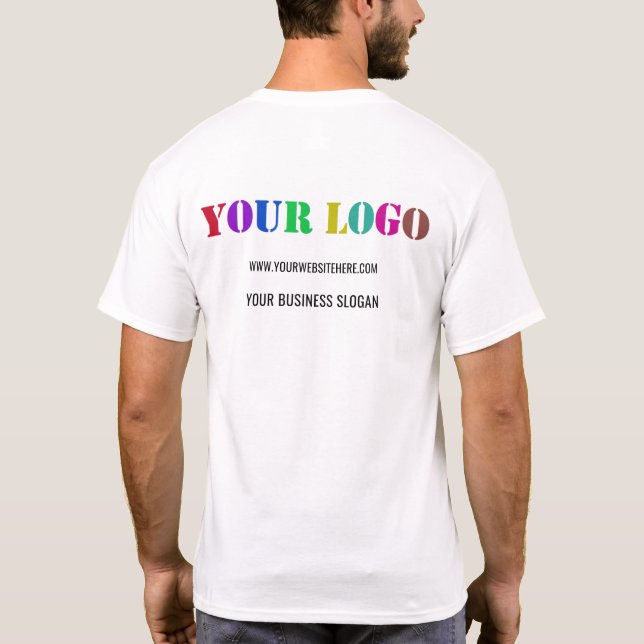 Plantilla de camiseta comercial de texto con logot (Reverso)