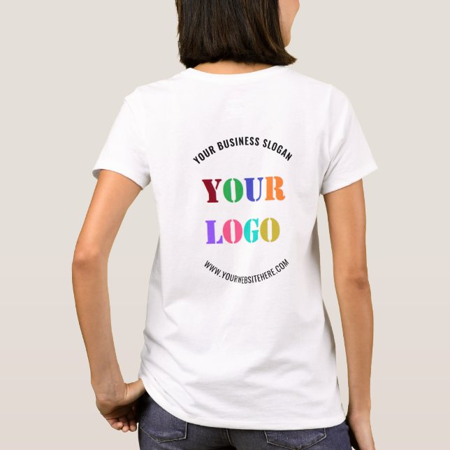 Plantilla de camiseta comercial de texto con logot (Reverso)