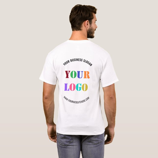 Plantilla de camiseta comercial de texto con logot (Reverso completo)