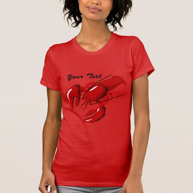 Plantilla de camisetas rojas de Lobster Ladies (Anverso)