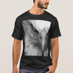 Plantilla de cara de águila animal de camisetas ne