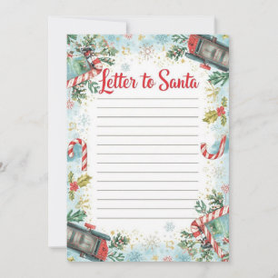 Plantilla de carta a Santa para niños Polo Norte