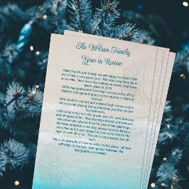 Plantilla de carta de Navidades de playa