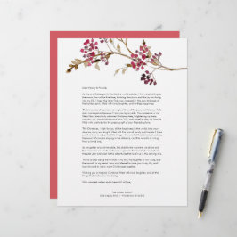 Plantilla de carta de Navidades rojos festivos