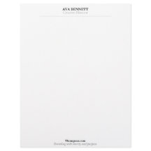 Plantilla de carta de negocios minimalista moderna