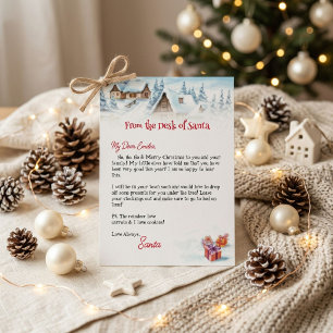 Plantilla de carta personalizada de Papá Noel