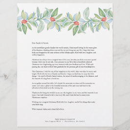 Plantilla de cartas navideñas de Feliz