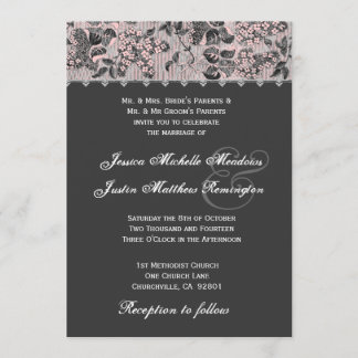 Plantilla de casamiento de Damasco de color gris r