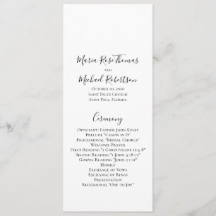 Plantilla de ceremonia de Boda simple minimalista