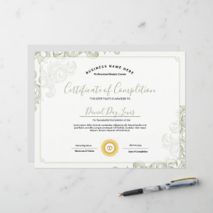 Plantilla de Certificado de Finalización 