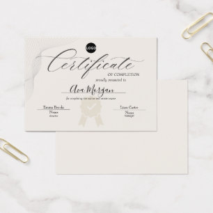 Plantilla de certificado de finalización elegante