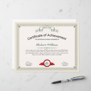 Plantilla de certificado de logro